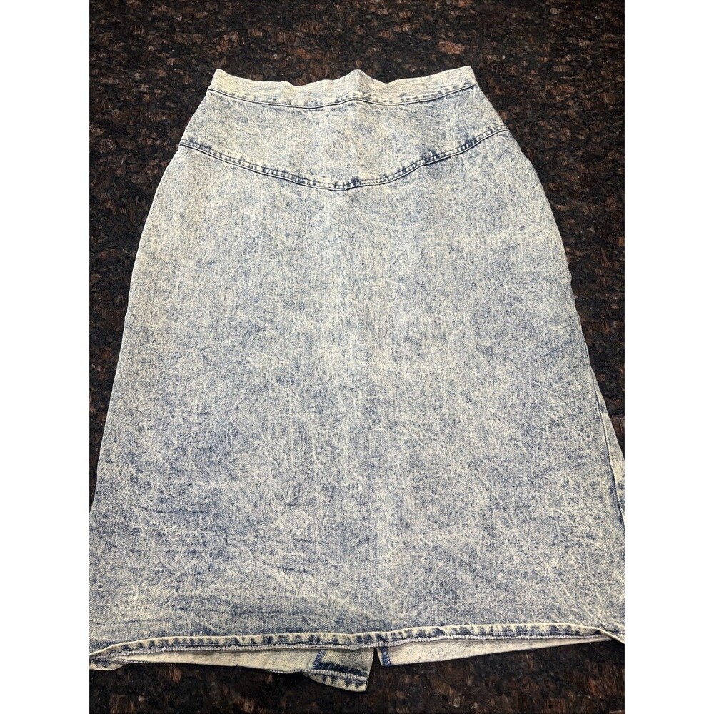Vtg Lilia Smitty Acid Wash Denim Skir 7/8